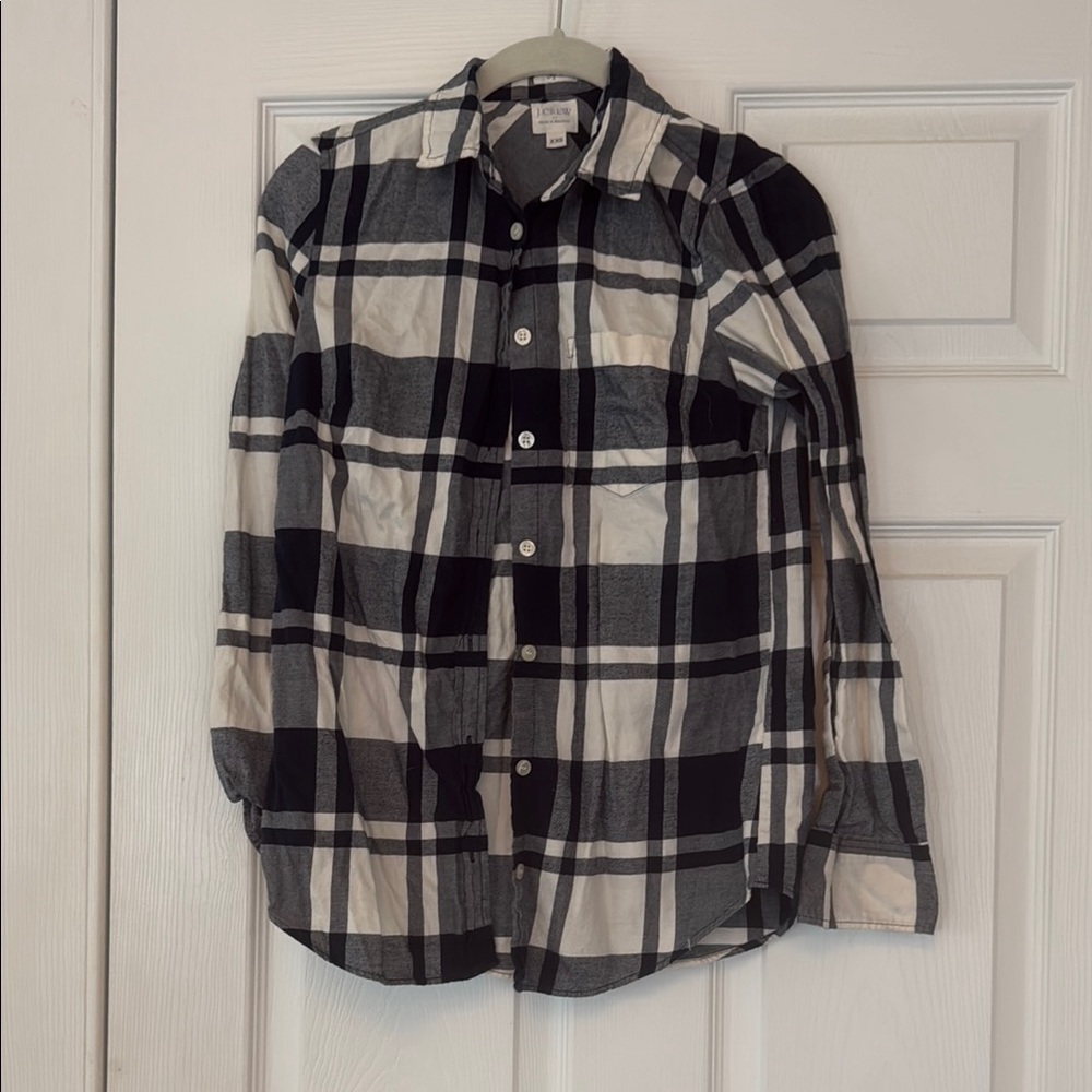 J. Crew Factory Monochrome Plaid Shirt